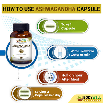 Ashwagandha (Withania somnifera) 500mg - 60 Vegan Capsules