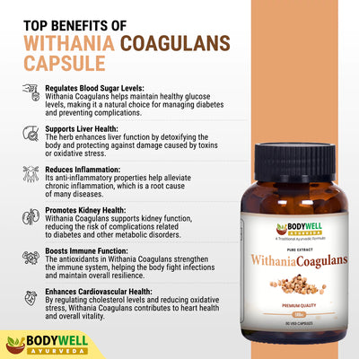 Withania Coagulans 500mg - 60 Vegan Capsules