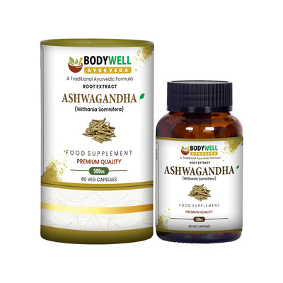 Ashwagandha (Withania somnifera) 500mg - 60 Vegan Capsules